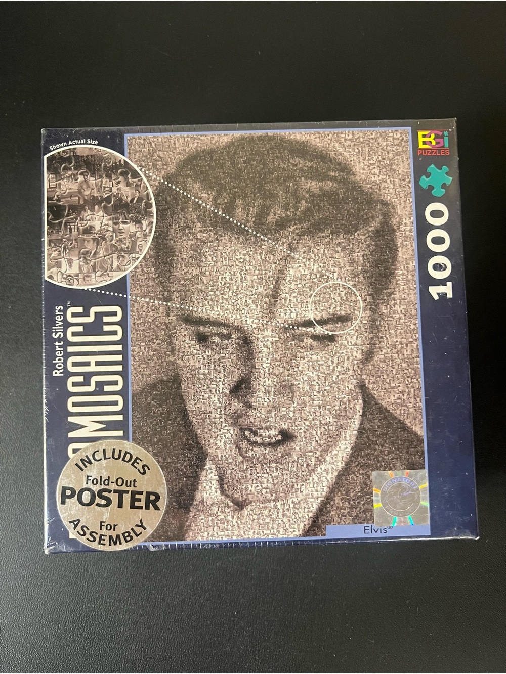 Elvis Presley Photomosaics 1000 Piece Jigsaw Puzzle & Poster Robert Silvers New